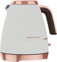 Load image into Gallery viewer, Beko Cosmopolis Dome Kettle WKM8307W, Retro White Rose Gold Design, 1.7L Capacity 3000 W, Includes Removable Lid, Easy Pour Spout & Boil Dry Protection