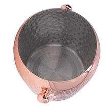 Load image into Gallery viewer, Champagne Bucket Pink Champagne Bucket Copper Plated Capacity Stainless Steel for Pub Bar, Elegant Style Shiny Ice Bucket Rose Gold (Copper Plating)