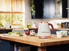 Load image into Gallery viewer, Beko Cosmopolis Dome Kettle WKM8307W, Retro White Rose Gold Design, 1.7L Capacity 3000 W, Includes Removable Lid, Easy Pour Spout & Boil Dry Protection