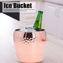 Load image into Gallery viewer, Champagne Bucket Pink Champagne Bucket Copper Plated Capacity Stainless Steel for Pub Bar, Elegant Style Shiny Ice Bucket Rose Gold (Copper Plating)
