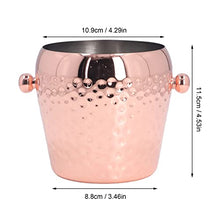 Load image into Gallery viewer, Champagne Bucket Pink Champagne Bucket Copper Plated Capacity Stainless Steel for Pub Bar, Elegant Style Shiny Ice Bucket Rose Gold (Copper Plating)