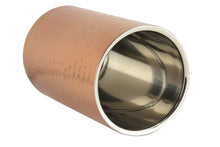 Load image into Gallery viewer, apollo THE HOUSEWARES BRAND - Double Walled Wine Champagne Prosecco Beer Spirits Bottle Cooler - Stainless Steel Inner - Size 18.5x12cm - Polished Copper Outer