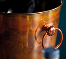 Load image into Gallery viewer, BarCraft BCCHAMIRIDCOP Luxury Stainless Steel Wine / Champagne Cooler Bucket, 24 x 20.5 x 23 cm (9.5" x 8" x 9") - Copper Finish