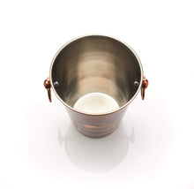 Load image into Gallery viewer, BarCraft BCCHAMIRIDCOP Luxury Stainless Steel Wine / Champagne Cooler Bucket, 24 x 20.5 x 23 cm (9.5" x 8" x 9") - Copper Finish