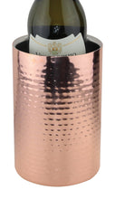 Load image into Gallery viewer, apollo THE HOUSEWARES BRAND - Double Walled Wine Champagne Prosecco Beer Spirits Bottle Cooler - Stainless Steel Inner - Size 18.5x12cm - Polished Copper Outer