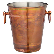 Load image into Gallery viewer, BarCraft BCCHAMIRIDCOP Luxury Stainless Steel Wine / Champagne Cooler Bucket, 24 x 20.5 x 23 cm (9.5" x 8" x 9") - Copper Finish