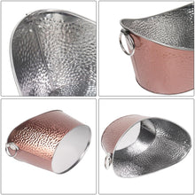 Load image into Gallery viewer, Goklmn 12L Beverage Tub,Stainless Steel Champagne Bucket Large Ice Bucket with Handles,Drink Bucket for Parties Home Bar