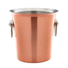 Load image into Gallery viewer, Genware Copper Wine Bucket With Ring Handles - Copper Wine Cooler, Copper Champagne Bucket
