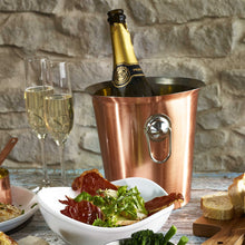 Load image into Gallery viewer, Genware Copper Wine Bucket With Ring Handles - Copper Wine Cooler, Copper Champagne Bucket