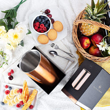 Load image into Gallery viewer, Villa & Marx Wine Chiller - Elegant Champagne Bucket with Premium Box - Insulated Wine Bottle Cooler Without Ice - Double Walled Wine Chiller Bucket, Fits and Cools All Bottles (Copper)