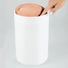 Load image into Gallery viewer, Copper & White Swing Lid Bathroom Bin