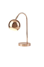 Load image into Gallery viewer, Copper Arch Table Lamp With Adjustable Dome Shaped Shade | Light