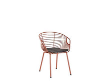 Load image into Gallery viewer, Curved Back Copper Metal Dining Chair