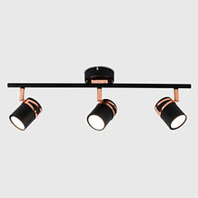 Load image into Gallery viewer, 3 Light Ceiling Track | Copper & Black