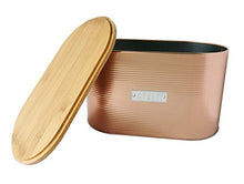 Load image into Gallery viewer, Copper & Bamboo Bread Bin | Denny