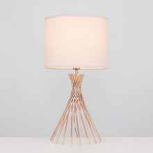 Load image into Gallery viewer, Modern Copper Table Lamp With Pink Shade | MiniSun