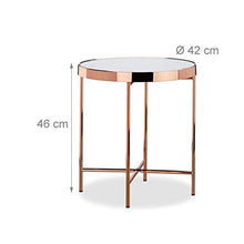 Load image into Gallery viewer, Mirrored Finish | Copper | Round Side Table
