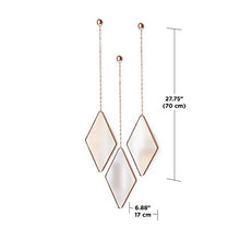 Load image into Gallery viewer, Set Of 3 Diamond Shaped Copper Mirrors
