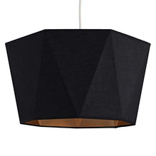 Load image into Gallery viewer, Black & Copper | Geometric Floor Lamp Shade | Light Shade
