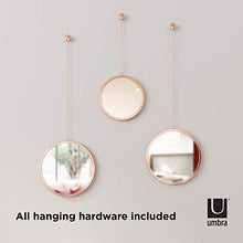 Load image into Gallery viewer, Pretty Set Of 3 Copper Mirrors | Wall Decoration