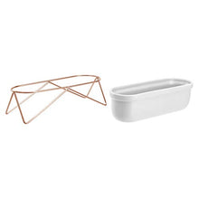 Load image into Gallery viewer, White & Copper Plant Pot | Planter