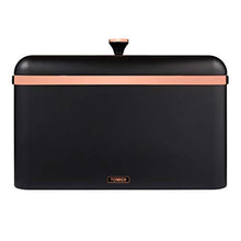 Load image into Gallery viewer, Tower | Cavaletto Collection | Black & Rose Gold/ Copper | Bread Bin