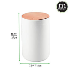 Load image into Gallery viewer, Small Bathroom Bin | White & Copper