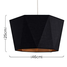 Load image into Gallery viewer, Geometric Black & Copper Pendant