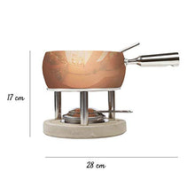 Load image into Gallery viewer, Copper, Concrete, Stainless Steel Fondue Set