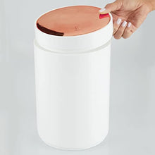 Load image into Gallery viewer, Copper & White Swing Lid Bathroom Bin