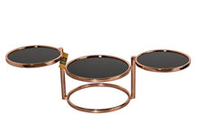 Load image into Gallery viewer, Aspect Swivel Tiered Copper Coffee Table