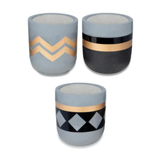 Load image into Gallery viewer, Copper, Black & Grey | Plant Pots Set Of 3