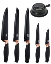 Load image into Gallery viewer, 5PC Brooklyn Knife Set | Black & Copper | Taylor's Eye Witness
