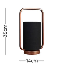Load image into Gallery viewer, Copper Table Lamp | With Black Lamp Shade