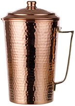 Load image into Gallery viewer, Copper Water Jug | Hammered Copper | Pitcher Jug