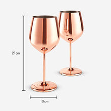 Load image into Gallery viewer, Copper Wedding Anniversary Gift Idea | Wine Glasses