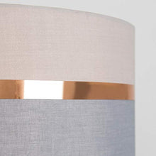 Load image into Gallery viewer, Grey & Copper Lampshade | Drum Shade