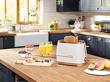 Load image into Gallery viewer, Beko Toaster | Rose Gold Copper & White