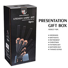 Load image into Gallery viewer, Professional Copper & Black Knife Set