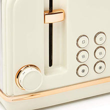 Load image into Gallery viewer, Cream & Copper 4 Slice Toaster | Haden