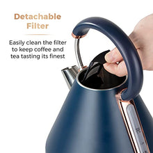 Load image into Gallery viewer, Tower | Cavaletto Collection | Pyramid Kettle | Copper & Blue