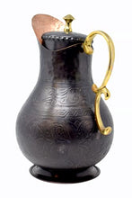 Load image into Gallery viewer, Copper Water Jug | Pitcher | Black, Gold & Copper