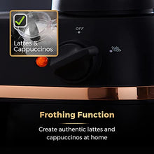 Load image into Gallery viewer, Black & Rose-Gold/ Copper Espresso Machine