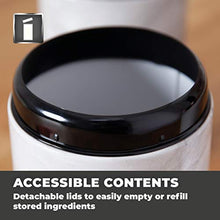 Load image into Gallery viewer, Tower | White Marble & Copper- Rose Gold | Set Of 3 Storage Canisters | Coffee/Sugar/Tea