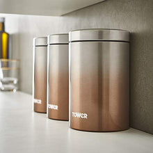 Load image into Gallery viewer, Ombre Effect Copper & Silver Storage Jars | Cannisters