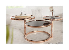 Load image into Gallery viewer, Mirrored Copper & Black Designer Coffee Table