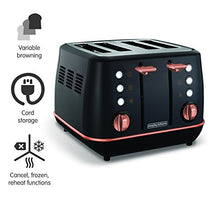 Load image into Gallery viewer, Modern Copper & Black Morphy Richards 4 Slice Toaster
