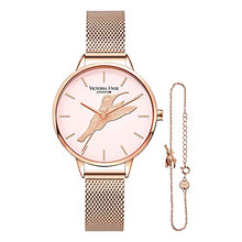 Load image into Gallery viewer, Victoria Hyde | Rose Gold Copper Women's Quartz Watch | Stainless Steel Mesh Band