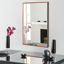 Load image into Gallery viewer, Elegance by Casa Chic – Large Metal Wall Mirror – 70x50 cm rectangle – Electroplated Metal – Rose Gold