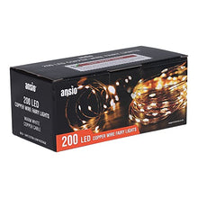 Load image into Gallery viewer, Copper Christmas Lights | 200 Wire Fairy Lights | 20m/65ft | Plug In | Micro LED String Lights | Indoor Outdoor Use | Warm White